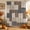 Brown Gray, variant on Brown Cream Checked Shower Curtain, Waterproof Shower Curtains for Bathroom, Vintage Buffalo Plaid Farmhouse Washable Fabric Bathtub Curtain Set Bath Decor with 12 Hooks Stall 36"x72"