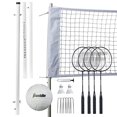 thumbnail image 1 of Franklin Sports Volleyball and Badminton Professional Set - Volleyball, Pump, Badminton Rackets, Birdies, Net, and Adjustable, 1 of 5