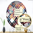 thumbnail image 3 of Designart "Butterfly Wild Color Flit II" Animals Butterfly Plaid Round Wall Mirror - Animals Oval Printed Decorative Mirror - Multiple Color Options, 3 of 5
