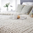 thumbnail image 3 of Ropa de cama Manta tejida de tweed suave para sofá cama de microfibra de 20x20 Sunnimix Manta de tiro, 3 of 8