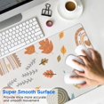 thumbnail image 4 of Long Mouse Pads for Desk,White Boho Bohemia Rainbow Autumn Leaves Trees Desk Mats on Top Of Desks, Desk Mouse Pad Extra Large with 3mm Non-Slip Base and Stitched Edge for Gaming,Work,Home 31.5"x11.8", 4 of 5