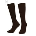 thumbnail image 3 of Gustave 2 Pairs Knee High Compression Socks 10-20mmHg for Men & Women Best Medical,Running,Varicose Veins,Travel (Brown,L/XL), 3 of 9