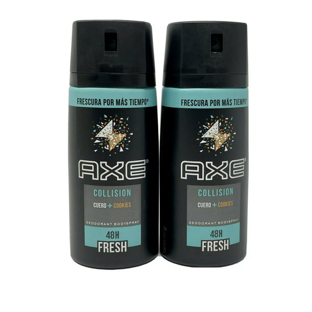Sluipmoordenaar naald Grootte Axe COLLISION + CUERO + COOKIE48H FRESH for Men Body Spray Deodorant 2 PACK  150 - Walmart.com