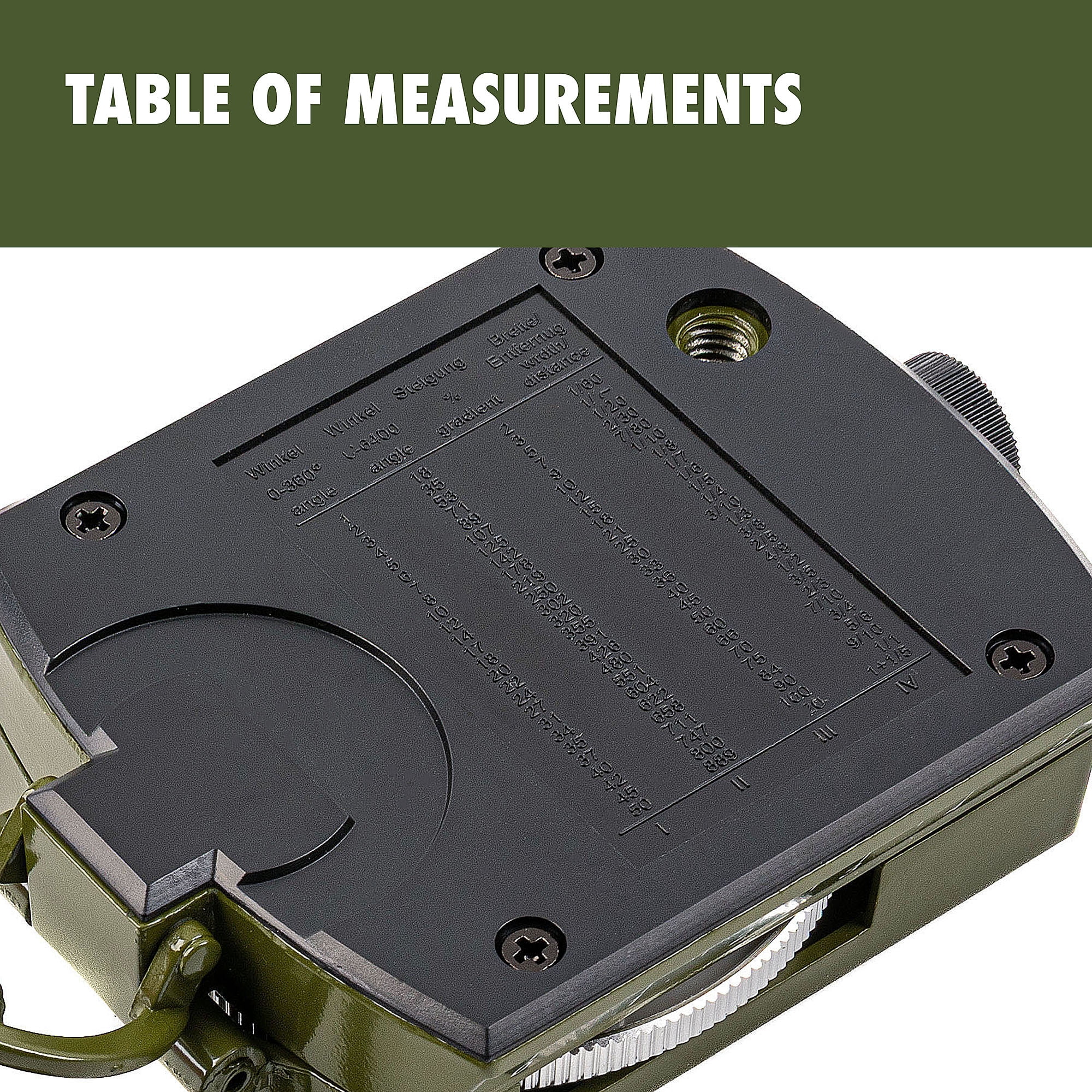 Ozark Trail Military Style Green Compass with Durable Metal Body for Nighttime Use