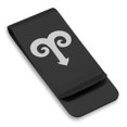 thumbnail image 1 of Stainless Steel Aries Zodiac Sign (Ram) Classic Slim Money Clip Credit Card Holder, 1 of 2