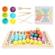thumbnail image 3 of Clip Bead Game, Clip Beads Game Puzzle Tablero Rompecabezas Clasificación de colores Apilamiento Juguetes artísticos para ni?os peque?os EOTVIA NO, 3 of 6