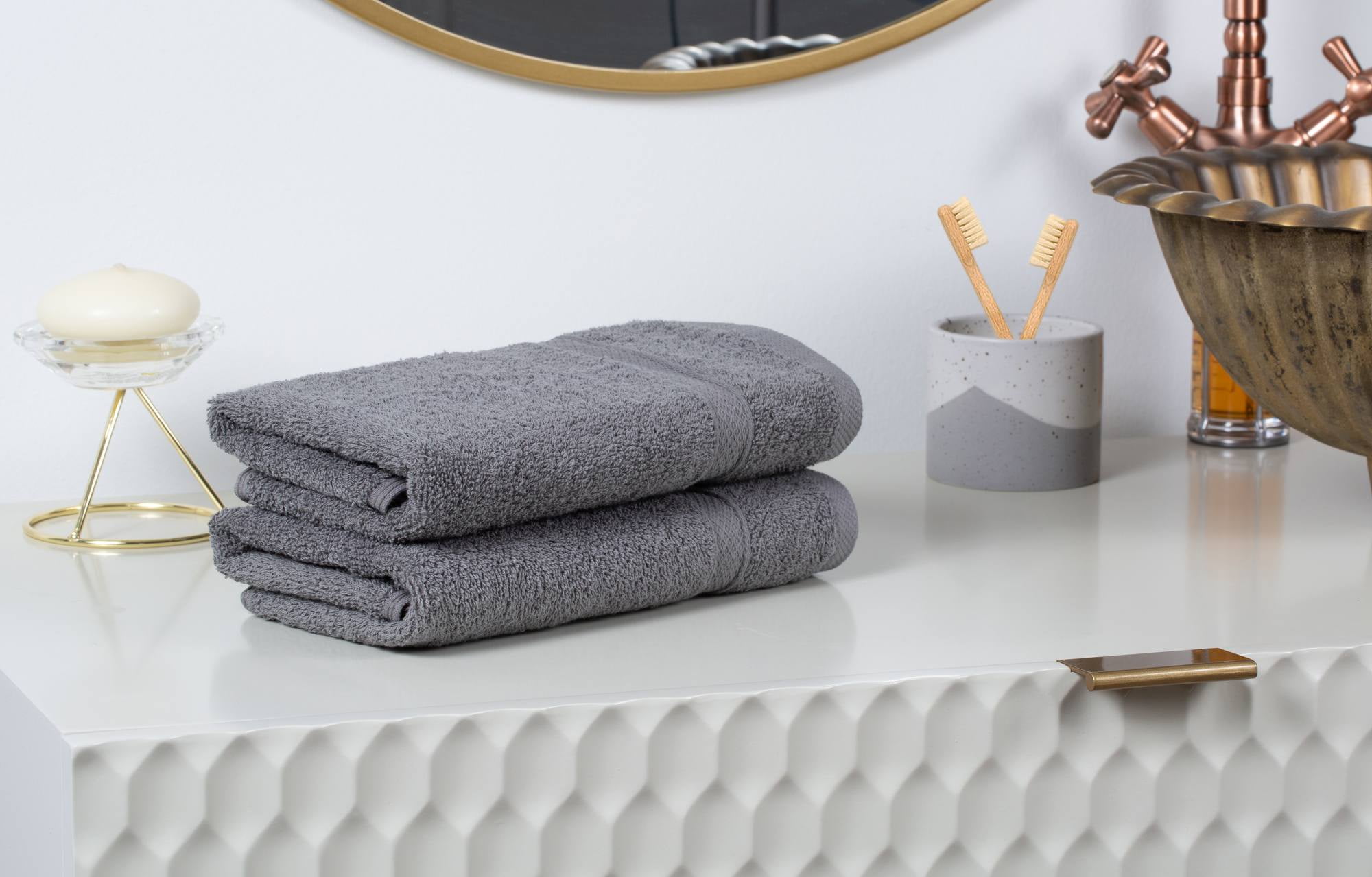 Living Fashions 8 Pack Towel Set - 2 Bathroom Towels, 2 Hand Towels, 4 Wash Cloths Bathroom Set