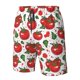 thumbnail image 4 of Balery Hand Drawn Tomatoes Traje de Baño Estilo Hawaiano para Hombre, Shorts de Secado Rápido con Bolsillos-3X-Large, 4 of 6