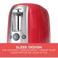 thumbnail image 4 of BLACK+DECKER 2-Slice Extra Wide Slot Toaster, Red/Silver, TR1278TRM, 4 of 11