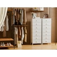 thumbnail image 3 of White Tall Dresser for Bedroom with 7 Drawers, Vertical Chest of Drawer in Closet, Nightstand Storage Tower Unit Organizer with Fabric Bins for Dorm,Living Room,Entryway,Hallyway, 3 of 18