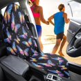 thumbnail image 4 of XYZCANDO Terry Cloth Car Seat Covers Breathable Microfiber, Compatible with Bucket Seat Van, for Cars Vans Trucks, Starlight Butterfly, 4 of 6