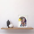 thumbnail image 2 of Bald Eagle Bird Folk Art Multicoloured Pattern Illustration Artwork Framed Wall Art Print A4, 2 of 4
