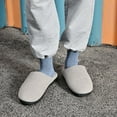 thumbnail image 7 of SLM Men's Bedroom Slippers Faux Fur Lined Non Skid House Shoes Warm, 7 of 7
