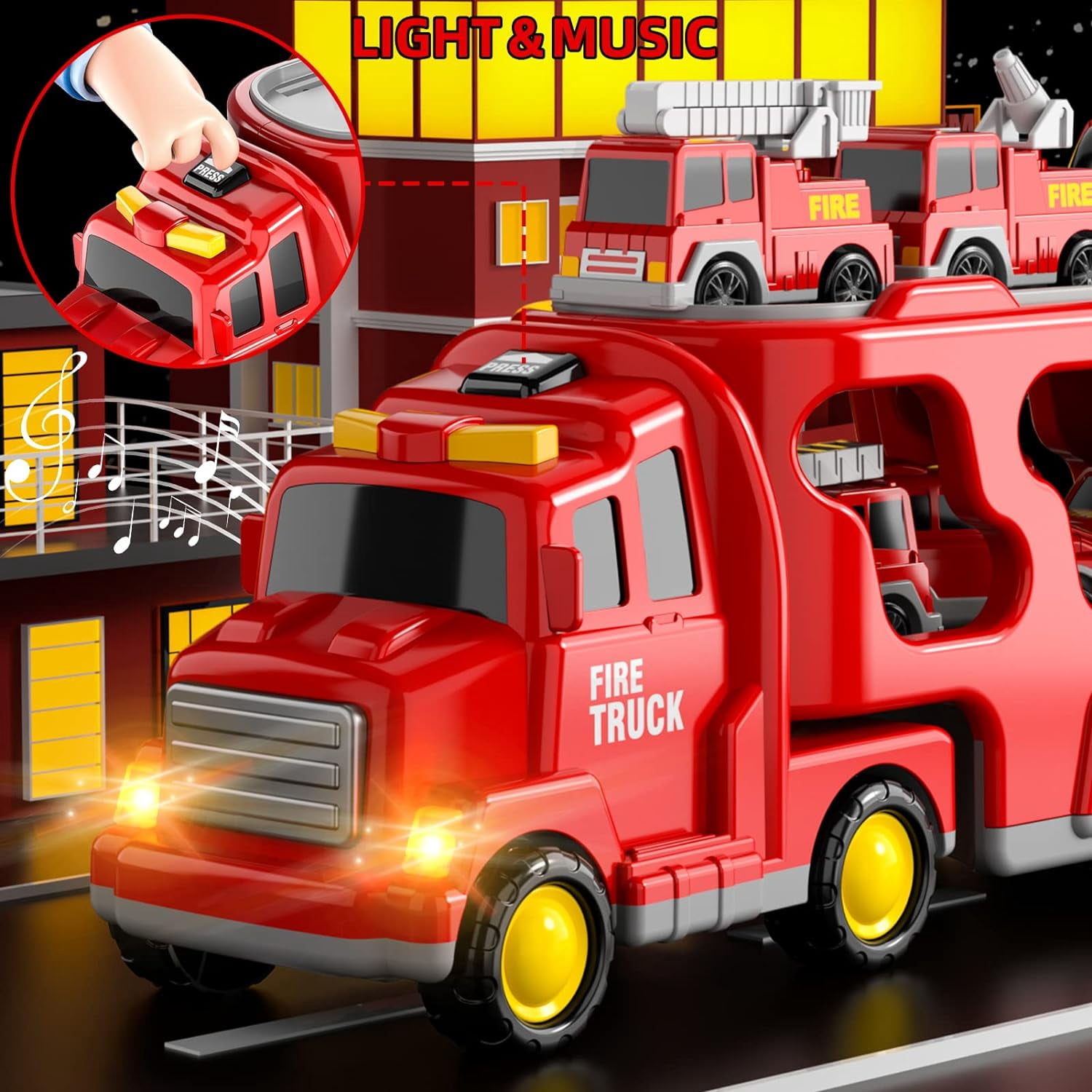 Lehoo Castle Juguetes para Niños De 2 Años, Juguetes para Bebés con Coches De Policía Y Camiones