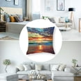 thumbnail image 5 of BANET  Ocean Blue Tropical Inspirational Throw Pillow Covers, Decorative Pillow Covers Digital Printing Blended Fabric for Couch Sofa Bed Invisible Zipper  24x24in, 5 of 7