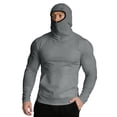 thumbnail image 5 of Havenx Upf 50+ Fishing Shirts for Men Long Sleeve Upf 50+ Shirt with Mask Hooded Uv Protection Rash Guard Thumbhole Hiking Running Swim Athletic Workout Blouses,Gray 3XL, 5 of 5