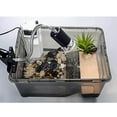 thumbnail image 1 of thinsony Reptile Turtle Tortoise Tank Vivarium Feeding Box with Basking Ramp White, 1 of 9
