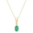 thumbnail image 2 of Galaxy Gold 14k 18" Yellow Gold Necklace with Natural Diamond and Emerald, 2 of 7