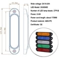 thumbnail image 4 of 4pcs 12V-24V Front Marking 27 LED Trailer, Rear Led Marker Trailer Parking Turn Signals for Truck Bus Boat RV Trucks SUV UTV, 4 of 5