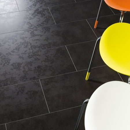 Elesgo Maxi V5 Tile Format Double Finish Laminate Floor in Black, 26.70