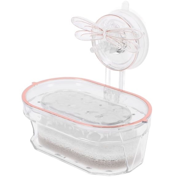 ETEREAUTY Shower Soap Holder Transparent Wall Mount Soap Dish with Self Draining Design
