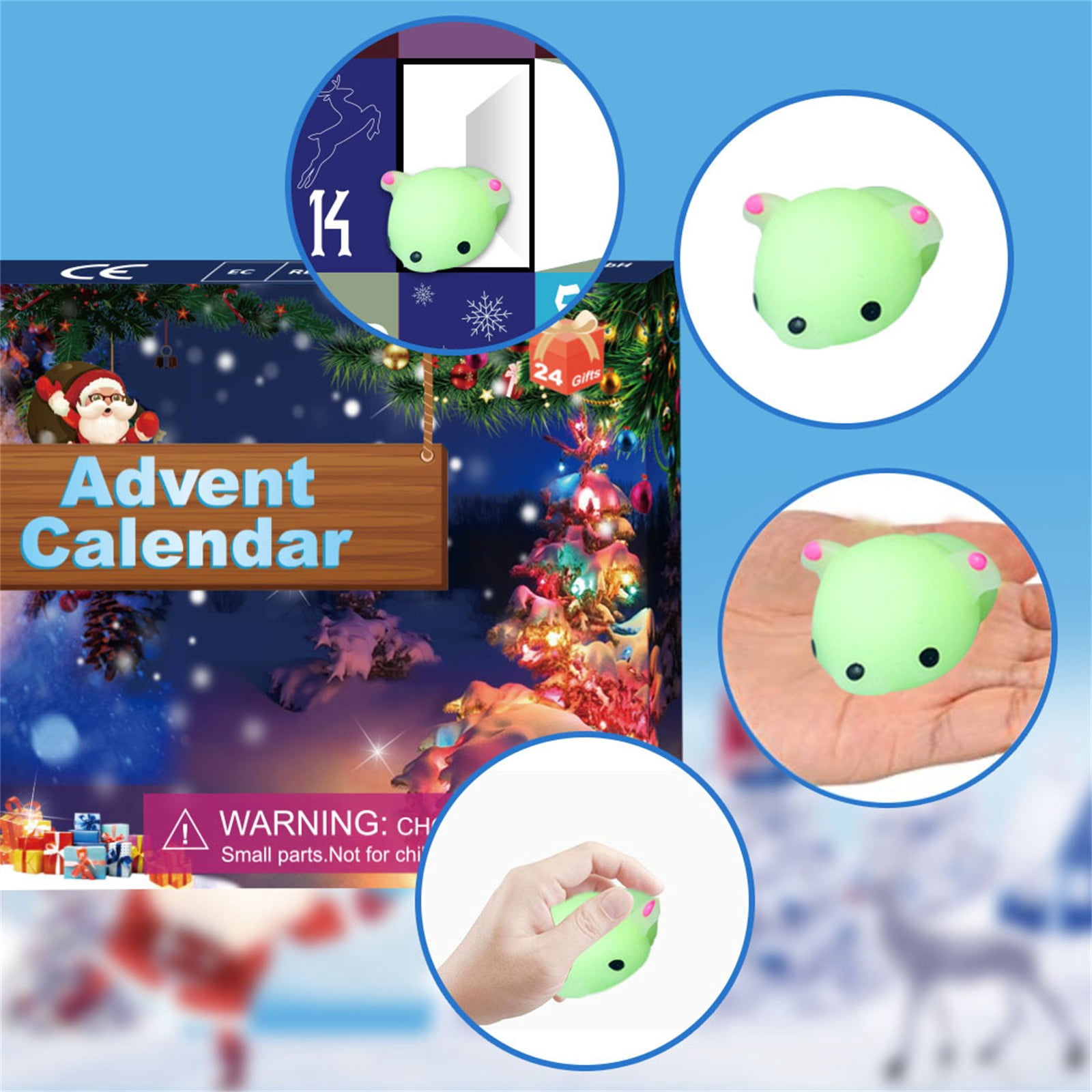 Calendrier De L'Avent Halloween 2025 - 24 Jouets Mochi Spongieux - Compte à Rebours Pour Adultes Et