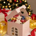thumbnail image 3 of 12 Pack Large Enchanted Christmas Wonderland Cottage Gift Boxes, House Shaped Christmas Boxes with Handle, Gift Bag Xmas Paper Candy Packaging Box, 3 of 5