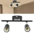 thumbnail image 1 of Track Light Holder, Elegant Rotating Ceiling Track Light Lampholder Adjustable 2 Lights 85-265V High Hardness  for LED Bulb, 1 of 7