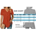 thumbnail image 5 of MOSHU T-shirts for Women Pleated Printed Short Sleeve Tunice Tops V Neck Summer Womens Shirts, 5 of 6