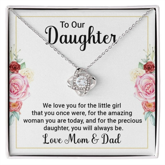 Our Daughter, We Love You Love Knot Necklace | To Daughter