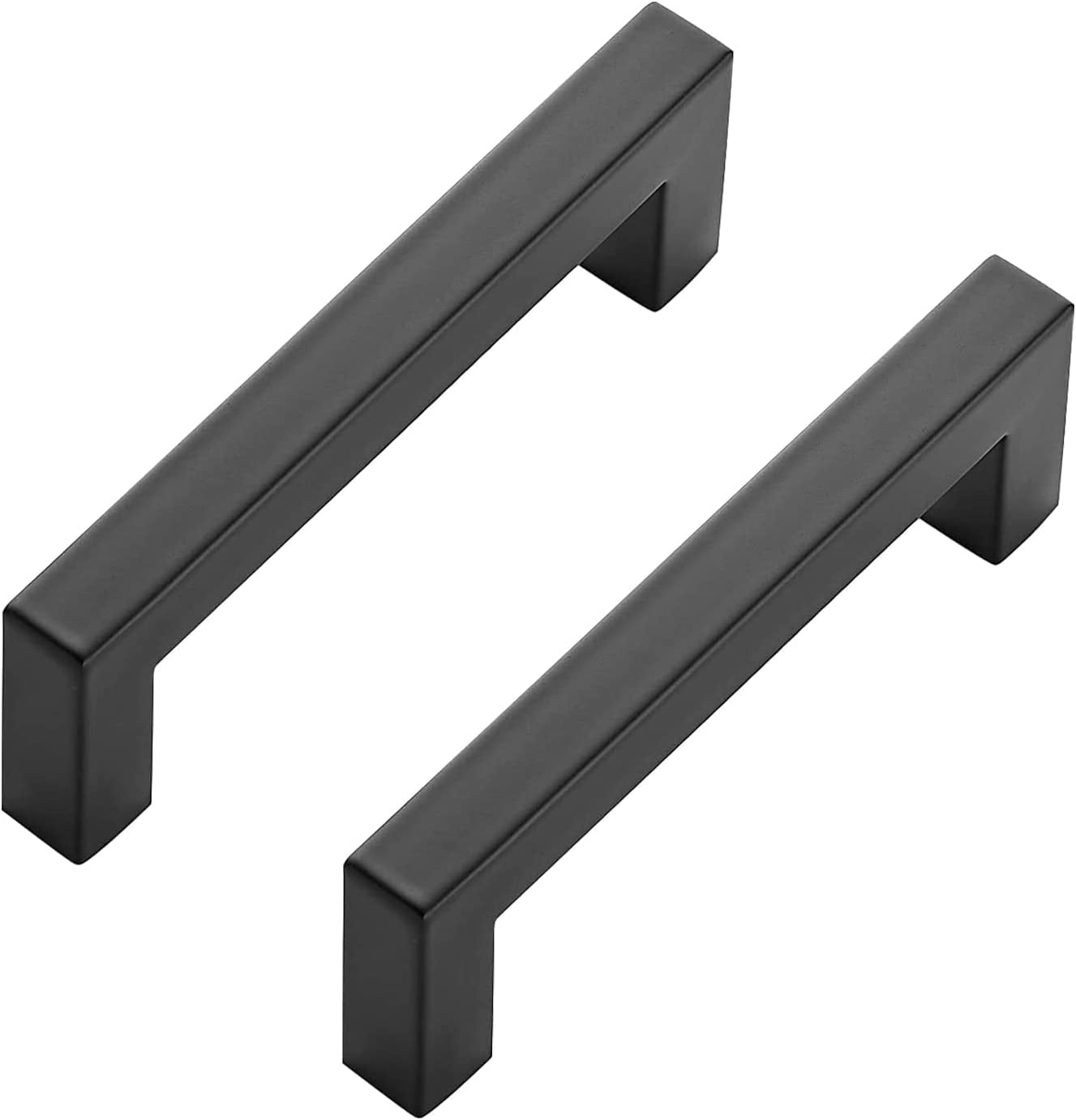 Zoizocp 60 Pack Black Pulls 4 Inch Square Handles Matte