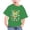 Green, variant on Baby Girl Clothes Graphic Round Neck Crop Top Girls Short-Sleeve T-Shirt Tops