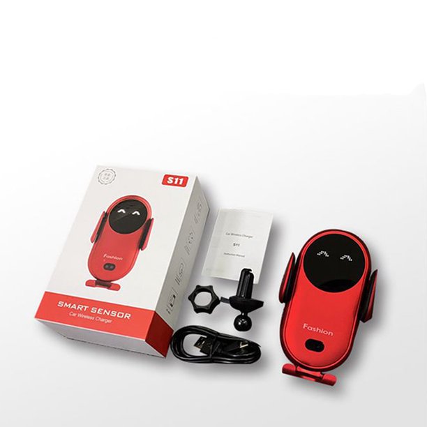 Cargador de coche inalámbrico 10W Carga rápida Soporte de teléfono de coche de ventilación de aire de sujeción automática Sywqhk Accesorios para autos y motos