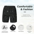 thumbnail image 3 of Yiaed Spider Web Black Print Mens Swim Trunks Bathing Suit Compression Liner Beach Swim Shorts Swimwear Quick Dry Zipper Pocket No-Chafing Board Short-, 3 of 6