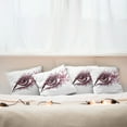thumbnail image 3 of Ambesonne Butterfly Throw Pillow Cover 4 Pack, Woman Eyelashes, 20", Pale Pink Purple, 3 of 6