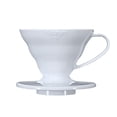 thumbnail image 1 of Hario V60 - Goteador de café de plástico, tamaño 01, color blanco, 1 of 7