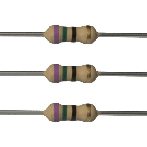 E-Projects 100EP51475R0 Resistencias de 75 ohmios 1/4 W 5% (paquete de 100)