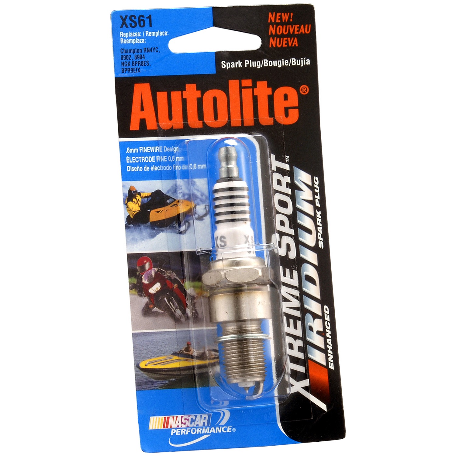 Autolite XS61DP Xtreme Sport Iridium Powersports Spark Plug - Display Pack