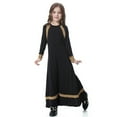 thumbnail image 4 of Byoo Tween Girls' Maxi Dress Soft Color Block Long Sleeve Pocket Dress School Casual Active Dresses for Kids,Black, 4 of 9