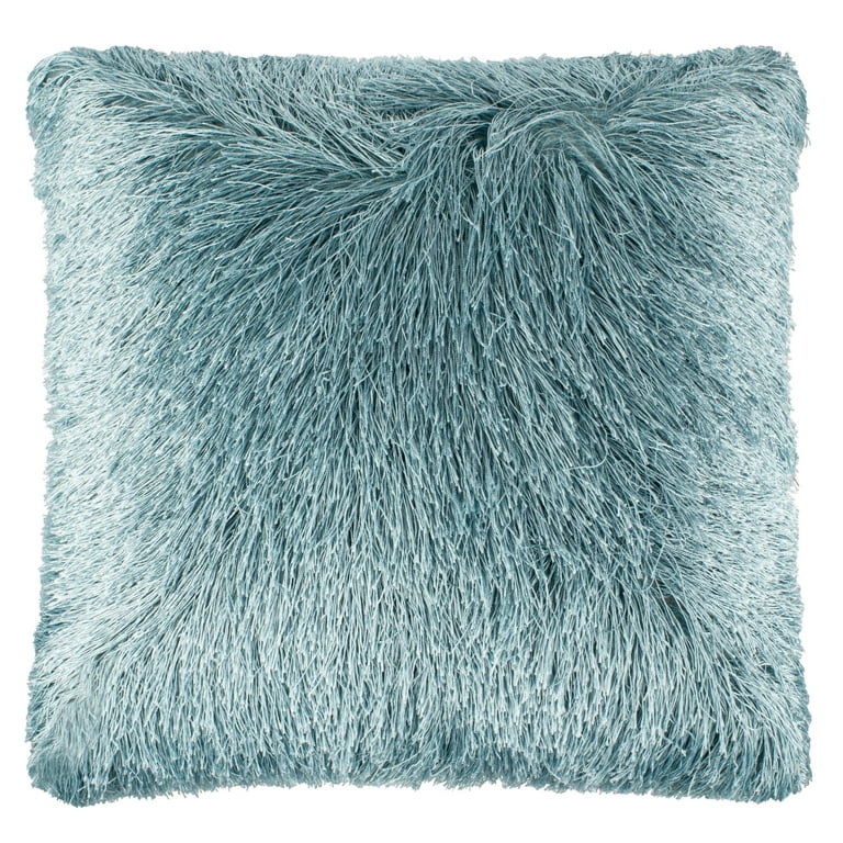 Blue 2025 shag pillow