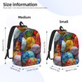 thumbnail image 2 of Balery Easter Eggs Mochila Clásica Impresa Básica para Viaje, Mochila Escolar Resistente al Agua, Mochila de Lona con Correas Ajustables-Small, 2 of 5