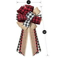 thumbnail image 5 of Christmas Tree Topper, Rustic Buffalo Plaid Decorative Bow for Holiday Décor, 5 of 7