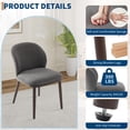 thumbnail image 3 of Dining Chairs Set of 4,Modern Upholstered Kitchen Chairs with Ergonomic Back Support,265lbs Capacity Dining Room Chairs with Wood Legs for Kitchen Dining Room Restaurant, 3 of 6