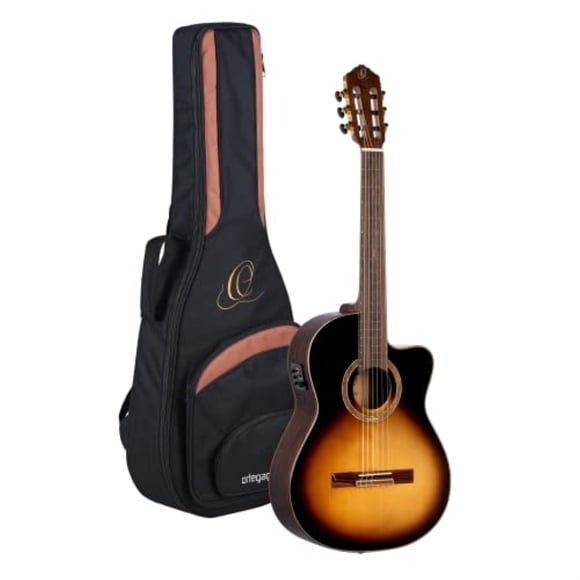 Performer Series Solid Top Slim Neck Acoustic-Electric Nylon Classical Guitar with Bag
