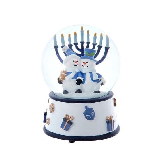 Kurt S. Adler  100 mm Musical Wind-Up Hanukkah Snowman Water Globe