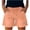 Orange, variant on Womens Stretchy High Waisted Distressed Cut-off Shorts Denim Style Casual Shorts Summer Fashion Streetwear Everyday Bottoms