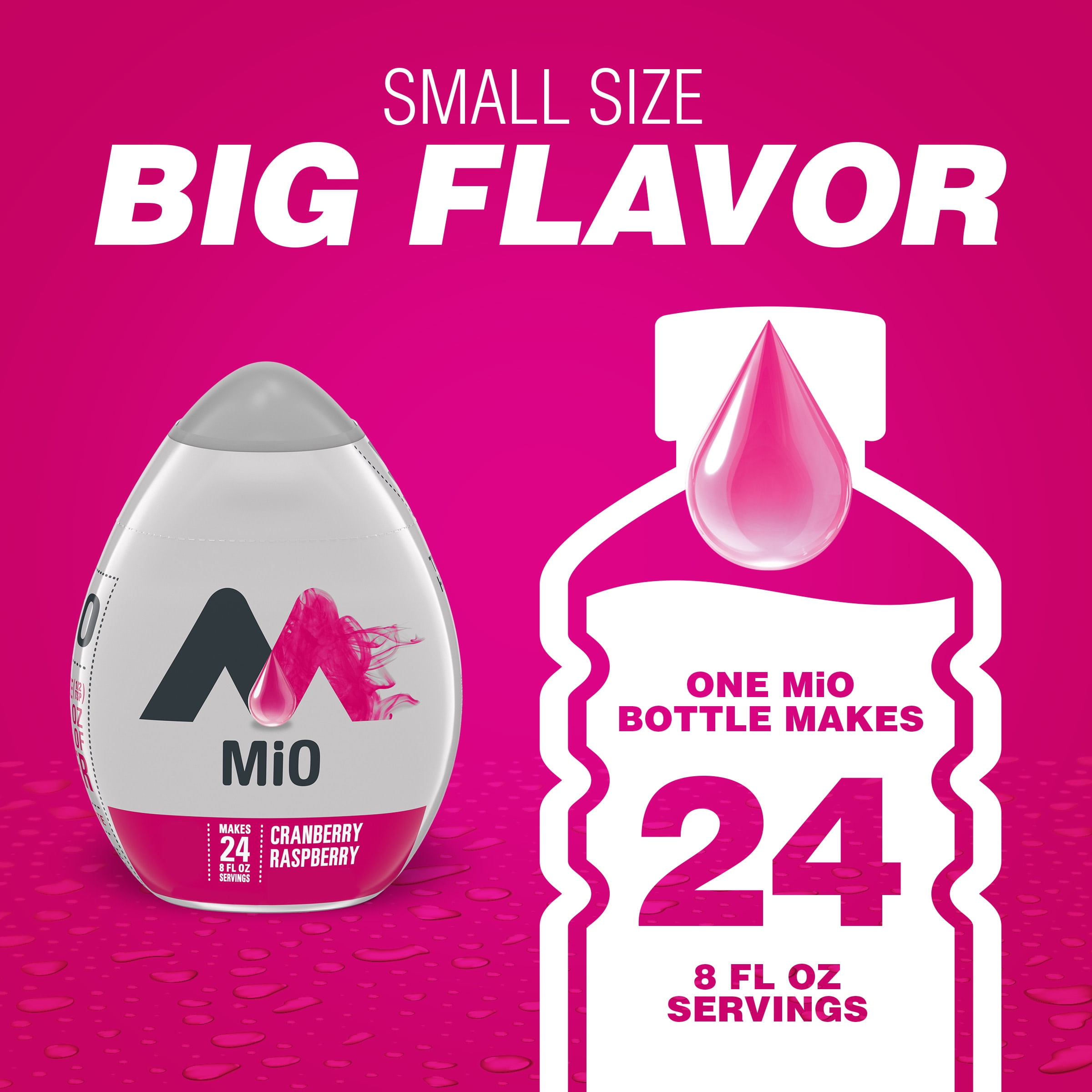 MiO Cranberry Raspberry Naturally Flavored Liquid Water Enhancer, 1.62 fl oz Bottle