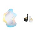 thumbnail image 1 of espejo acrílico ondulado,Espejo acrílico ondulado con estética irregular de arcoíris,estatua de cisne,Estatuas y figuras de cisnes de cerámica moderna,Escultura de animales como, 1 of 8