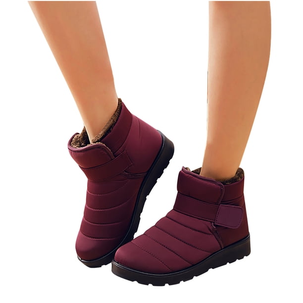 Botas de invierno para mujer, zapatos de nieve impermeables, botines casuales planos, zapatos de talla grande Wmkox8yii ghj1510