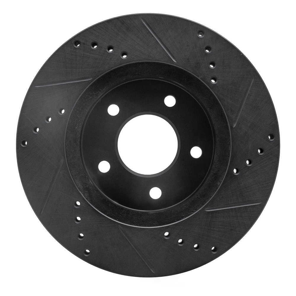 Dynamic Friction Company 633-47063L DFC Brake Rotor - Drilled And Slotted - Black